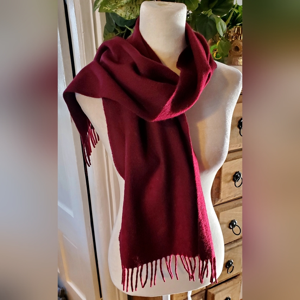 Bloomingdale's Rich Burgundy Scarf
